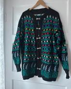 Vintage retro handgemaakt wollen noors bloemen vest XL, Kleding | Dames, Truien en Vesten, Ophalen of Verzenden, Zo goed als nieuw