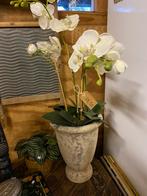 Kunst orchidee in stenen pot, Gebruikt, Ophalen