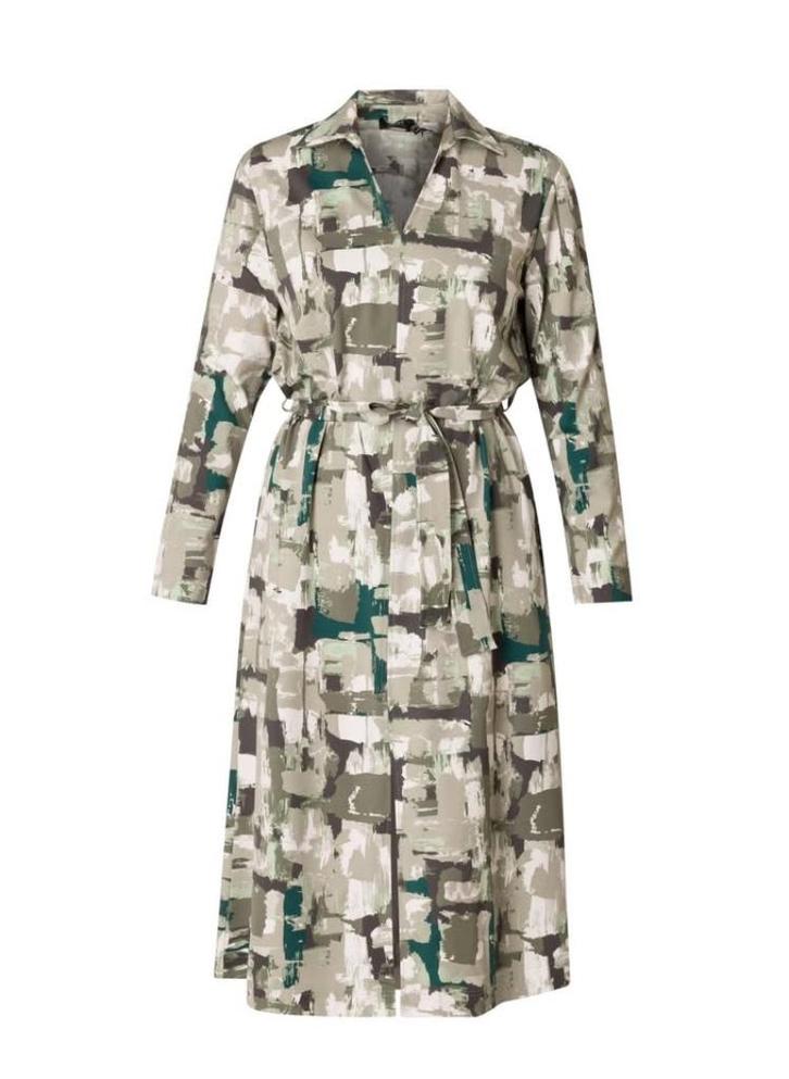 7972 yesta jurk seven - maat x-0 - 44, Kleding | Dames, Grote Maten, Nieuw, Jurk, Groen, Verzenden