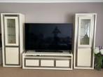 Te Koop aangeboden TV Meubel met 2 vitrinekasten/verlichting, Ophalen, Gebruikt, Glas, 150 tot 200 cm