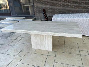 Eettafel Italiaans travertin XXL - 202x102 beschikbaar voor biedingen