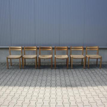 6 x Stoel Møller | model 401 | J H Møller | OPKNAPPERS! beschikbaar voor biedingen