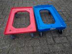 rode dolly 3 stuks rubber wiel, Doe-het-zelf en Verbouw, Transportwagens, Ophalen, Zo goed als nieuw