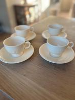 4 stuks: Wedgewood Edme theekop en schotel 8 cm, Ophalen of Verzenden, Zo goed als nieuw, Wedgwood, Kop(pen) en/of Schotel(s)