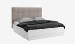 NIEUW TWEEPERSOONS BED LUGANO SHOWROOMMODEL NU € 1.195,-, Ophalen, Wit, 180 cm, Hout