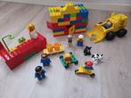 Lego duplo Bulldozer met dieren, poppetjes en bouwstenen etc, Ophalen of Verzenden, Gebruikt, Duplo