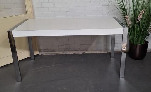 Eettafel met zilveren zijkanten, Huis en Inrichting, Tafels | Eettafels, 150 tot 200 cm, 200 cm of meer, Vijf personen of meer