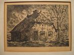 Mooie oude ets boerderijtje van Gerard C.J. Gerrits!, Ophalen of Verzenden