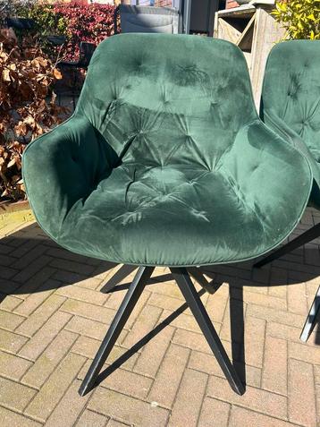 Velvet stoelen 3 stuks eetkamerstoelen