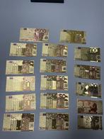 Goudkleurige eurobiljetten, Postzegels en Munten, Bankbiljetten | Europa | Eurobiljetten, Ophalen of Verzenden, Overige landen