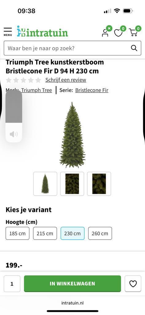 Kunstkerstboom triumpf 240, Diversen, Kerst, Zo goed als nieuw, Ophalen of Verzenden