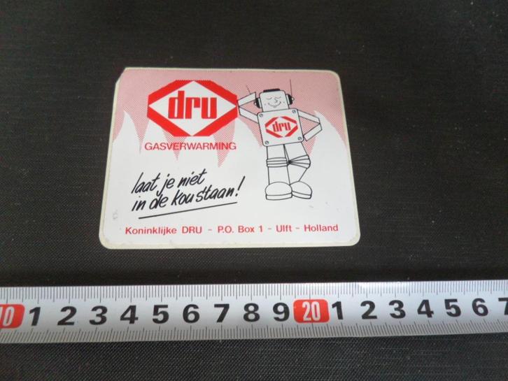 sticker Ulft Koninklijke DRU Gasverwarming  Robot, Verzamelen, Stickers, Zo goed als nieuw, Bedrijf of Vereniging, Ophalen