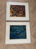 Set van 2x linosnede Piet Veen (1x met Tolkien), Antiek en Kunst, Ophalen