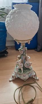 Meissen porseleinen figuurlamp. Antieke Art Nouveau., Antiek en Kunst, Ophalen