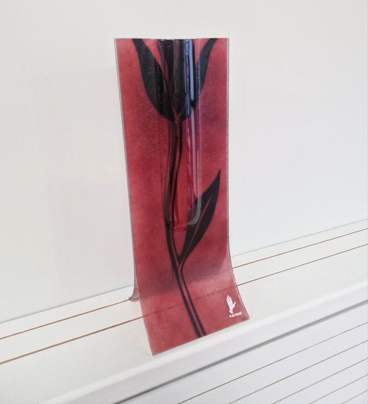 Carneol Art Glass vaas, Antiek en Kunst, Kunst | Designobjecten, Ophalen of Verzenden