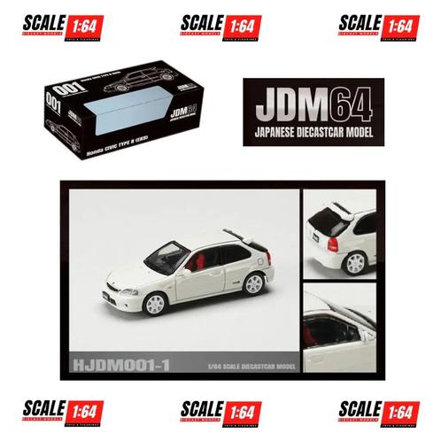 Honda Civic Type R (EK9) van Hobby Japan 1/64 001-1 wit, Hobby en Vrije tijd, Modelauto's | Overige schalen, Nieuw, Auto, Ophalen of Verzenden