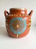 Grote handgemaakte oude aardewerken pot kruik vaas, Huis en Inrichting, Minder dan 50 cm, Ophalen of Verzenden, Overige kleuren