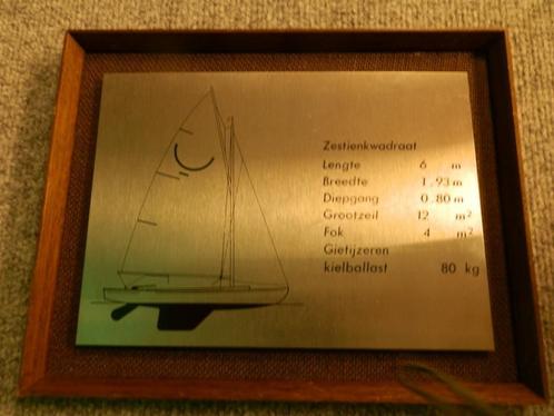 Wandbord zestienkwadraat stainless steel handgemaakt, Antiek en Kunst, Antiek | Wandborden en Tegels, Ophalen of Verzenden
