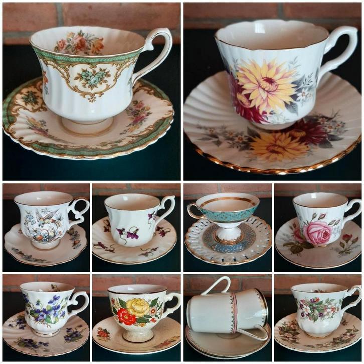 diverse theekopjes jaren 70, Antiek en Kunst, Antiek | Servies los, Ophalen of Verzenden