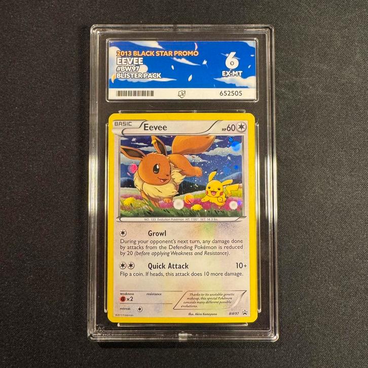 Pokémon Eevee BW97 ACE 6 Black Star Promo, Hobby en Vrije tijd, Verzamelkaartspellen | Pokémon, Zo goed als nieuw, Ophalen of Verzenden