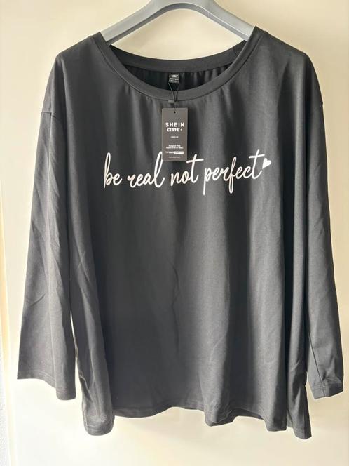 Nieuw shirt met opdruk maat 58/60, Kleding | Dames, Grote Maten, Nieuw, Shirt of Top, Zwart, Ophalen of Verzenden