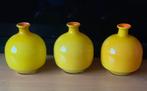 Vazen - Set van 3, Huis en Inrichting, Geel, Ophalen of Verzenden, Minder dan 50 cm, Glas