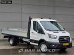Ford Transit 165pk Open Laadbak 3,5t Trekhaak Dubbellucht Ai, Auto's, 1995 cc, Euro 6, 4 cilinders, Wit