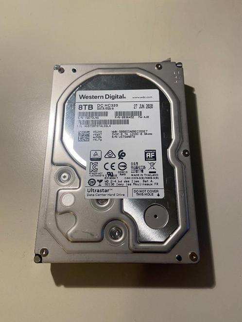 WD Ultrastar DC-HC320 8tb NAS HDD *meerdere stuks*, Computers en Software, Harde schijven, Zo goed als nieuw, HDD, SATA, Ophalen of Verzenden