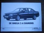 Opel Omega 24 i Diamond 1991 2 pag., Opel, Zo goed als nieuw, Verzenden
