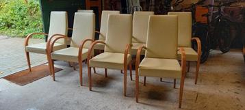  jan de bouvrie, 8 leren stoelen  beschikbaar voor biedingen