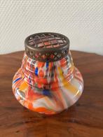 Art Deco pique fleur, glas in mooie kleuren, koperen rooster, Ophalen of Verzenden