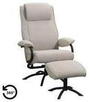 Relaxfauteuil Vincent incl. hocker - zandkleur, Huis en Inrichting, Fauteuils, Ophalen, Nieuw, 75 tot 100 cm, 50 tot 75 cm