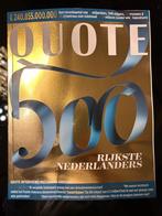Nieuwste Quote500 editie jaar 2023 - TE KOOP, Boeken, Tijdschriften en Kranten, Nieuw, Ophalen of Verzenden, Glossy
