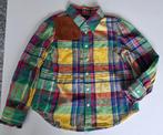 Ralph Lauren blouse kleurrijk ruit+ kalfsleer stuk 104 45277, Meisje, ., Overhemd of Blouse, Ophalen of Verzenden