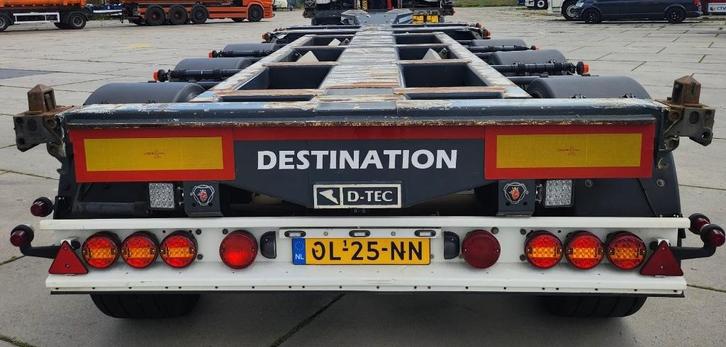 D-Tec Euroflex container chassis, Auto's, Vrachtwagens, Particulier, Aanhangers en Opleggers, Zilver of Grijs, Ophalen