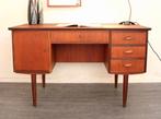 Deens jaren 50 60 teakhouten vintage design bureau, Gebruikt, -, -, Ophalen of Verzenden