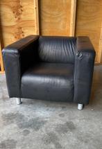 2 vintage Leren Klippan feautteuils, Huis en Inrichting, Gebruikt, Minder dan 75 cm, Tweepersoons, Leer