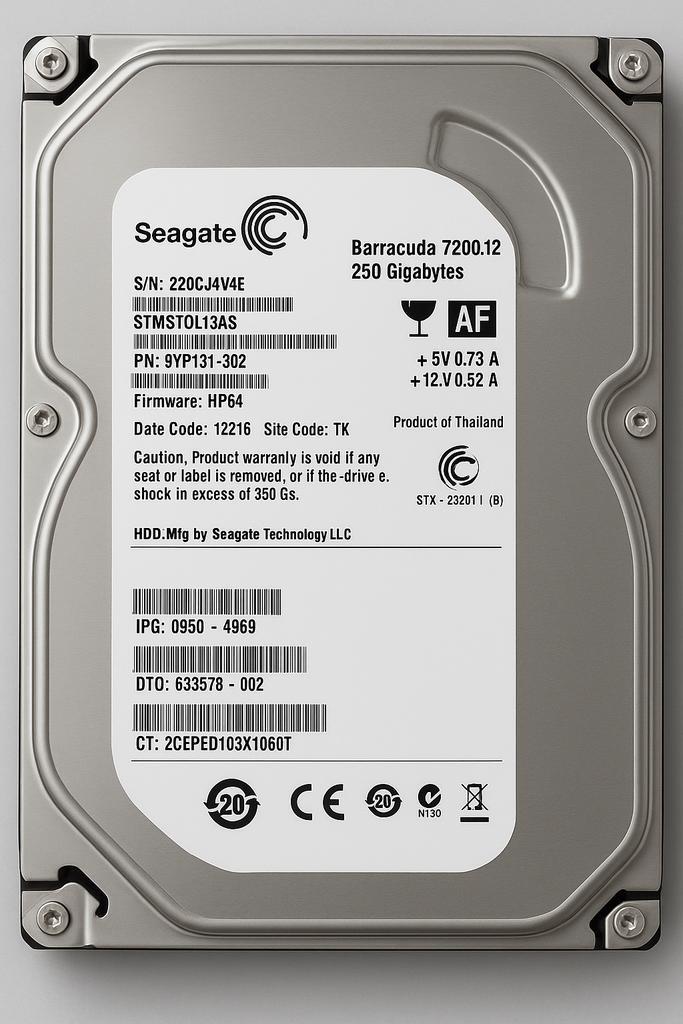 Seagate Barracuda 250GB HDD zie beschrijving, Computers en Software, Harde schijven, Gebruikt, Desktop, Intern, HDD, SATA, Ophalen of Verzenden