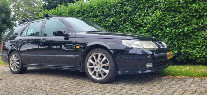 Saab 9-5 2.0 T Estate 2002 Zwart LPG, Auto's, Saab, Particulier, Saab 9-5, LPG, D, Stationwagon, Handgeschakeld, Origineel Nederlands