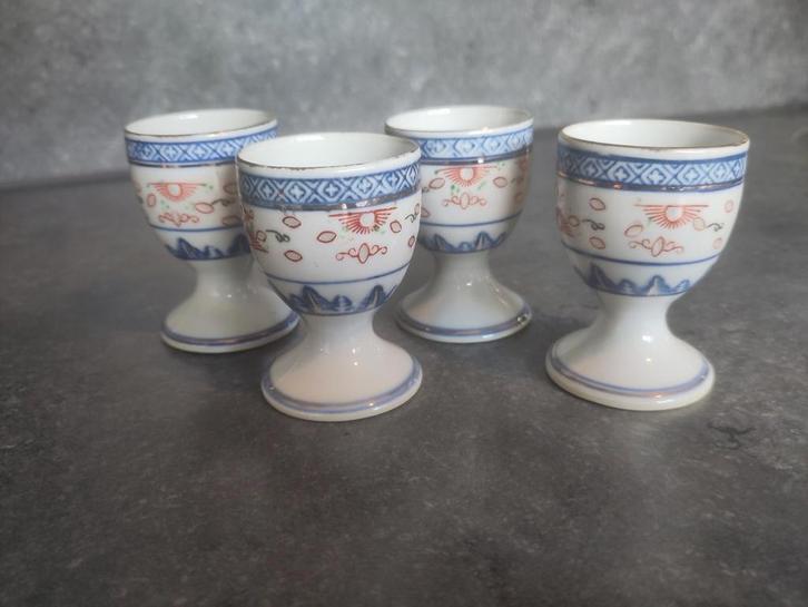 Eierdopjes, Rijstkorrel Servies, Set van 4, Huis en Inrichting, Keuken | Keukenbenodigdheden, Ophalen of Verzenden