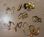 Vintage lotje goudkleur zilverkleur sieraden ketting broches, Overige merken, Overige materialen, Ophalen of Verzenden, Zo goed als nieuw