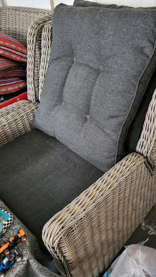 2 wicker tuinstoelen van de intratuin., Tuin en Terras, Tuinstoelen, Zo goed als nieuw, Wicker, Ophalen