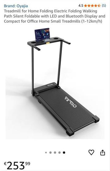 Nieuwe Opvouwbare Loopband - 12km/uur beschikbaar voor biedingen