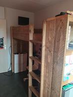 Steigerhouten slaapkamer hoogslaper bureau kast klerenkast, Huis en Inrichting, Slaapkamer | Stapelbedden en Hoogslapers, Ophalen