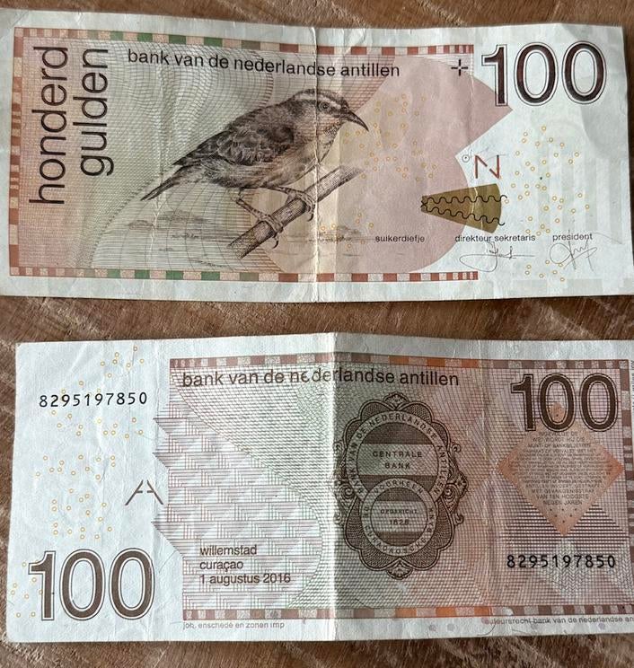 1 oude  Curacao Gulden Biljet, Ophalen of Verzenden, Midden-Amerika, Setje