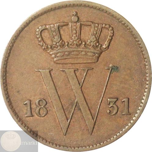 Nederland - 1 cent 1831 Willem I, Postzegels en Munten, Munten | Nederland, Losse munt, 1 cent, Koning Willem I, Ophalen of Verzenden