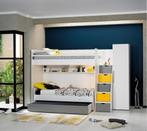 Neo stapelbed (met bedlade) - Wit/geel, Huis en Inrichting, Slaapkamer | Stapelbedden en Hoogslapers, Ophalen of Verzenden, Nieuw