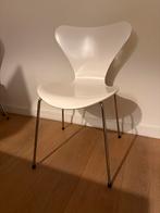 2 witte Fritz Hansen Vlinderstoelen Arne Jacobsen, Huis en Inrichting, Stoelen, Ophalen, Gebruikt, Wit, Vijf, Zes of meer stoelen