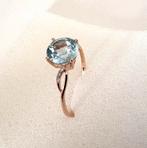 14k gouden aquamarijn diamanten ring 14 carats gold sukasa, Sieraden, Tassen en Uiterlijk, Ringen, 18 tot 19, Nieuw, Ophalen of Verzenden