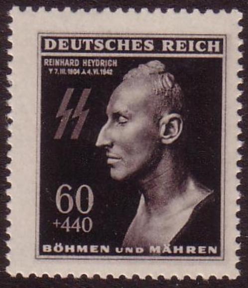 Zegel met SS Reichsprotektor "Heydrich" uit 1943 (131) - 01, Verzamelen, Militaria | Tweede Wereldoorlog, Overige soorten, Duitsland
